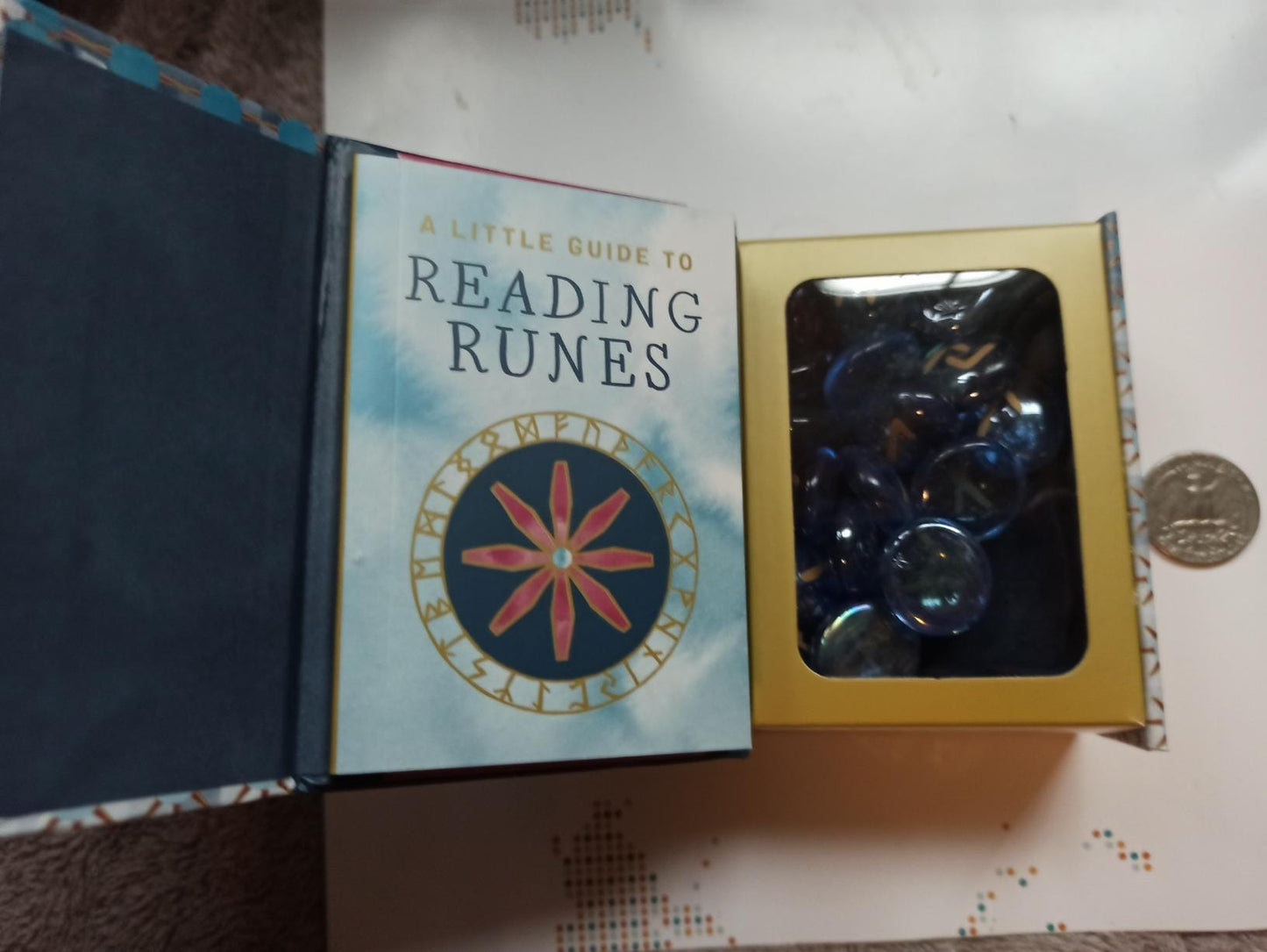 Runes Stone Divination Set with Guidebook – Glass Rune Stones for Norse Magic, Meditation & Spiritual Readings