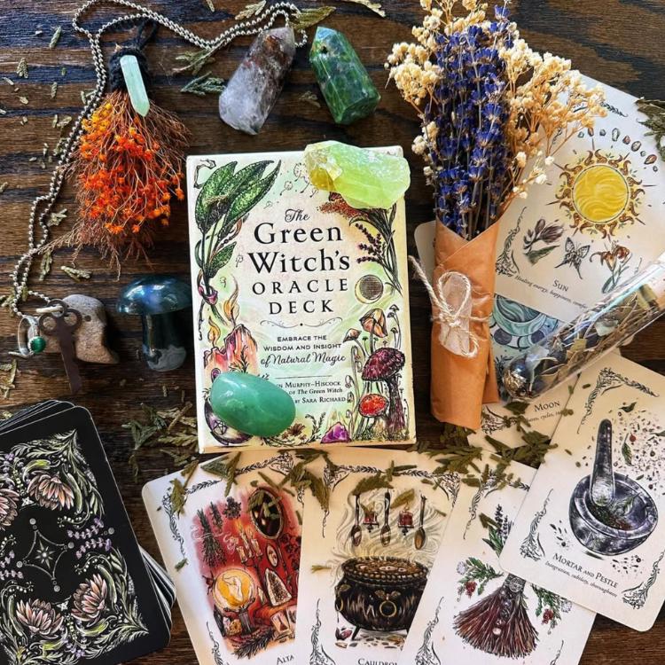 The Green Witch’s Oracle Deck – With Physical Guidebook – Earth-Based Wisdom & Natural Magic
