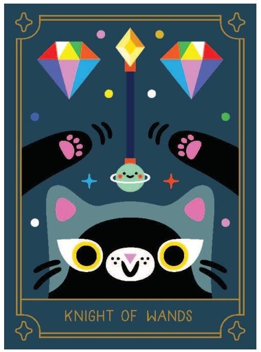 Mystic Cats Tarot – 78 Card Deck + Guidebook | Cat Tarot Cards for Intuition, Divination & Self-Care