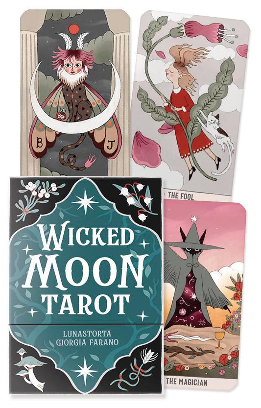 Wicked Moon Tarot – Dark Seasonal Witch Tarot Deck with Guidebook | Sabbats & Lunar Magic