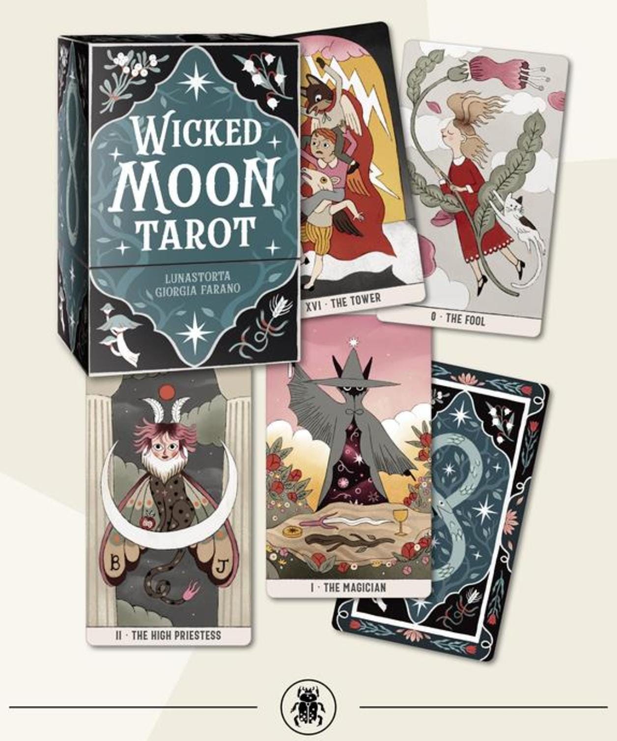 Wicked Moon Tarot – Dark Seasonal Witch Tarot Deck with Guidebook | Sabbats & Lunar Magic