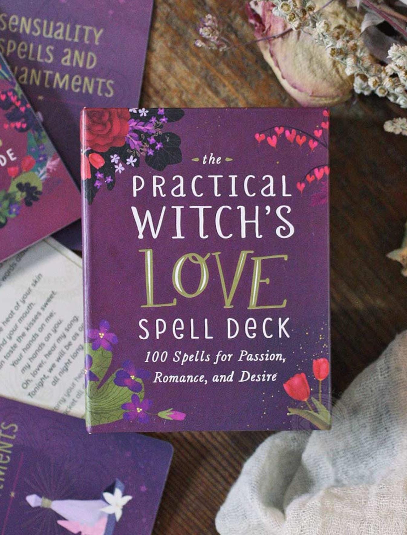 Practical Witch’s Love Spell Deck – 100 Rituals for Passion, Romance & Desire
