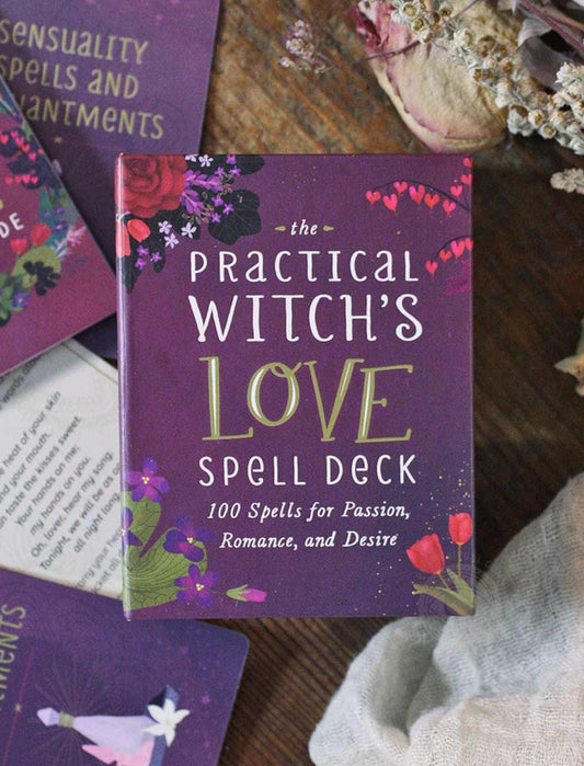 Practical Witch’s Love Spell Deck – 100 Rituals for Passion, Romance & Desire