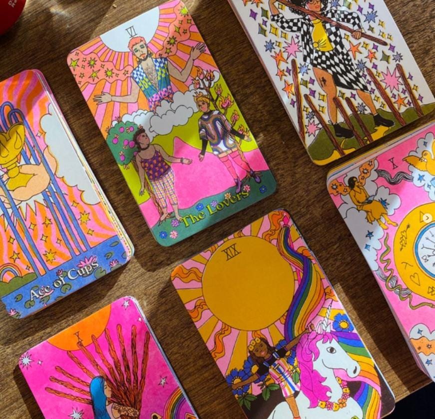 Queer Tarot Deck with Guidebook – Inclusive LGBTQ+ Tarot Cards, Affirmation & Divination Set