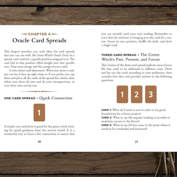 The Green Witch’s Oracle Deck – With Physical Guidebook – Earth-Based Wisdom & Natural Magic