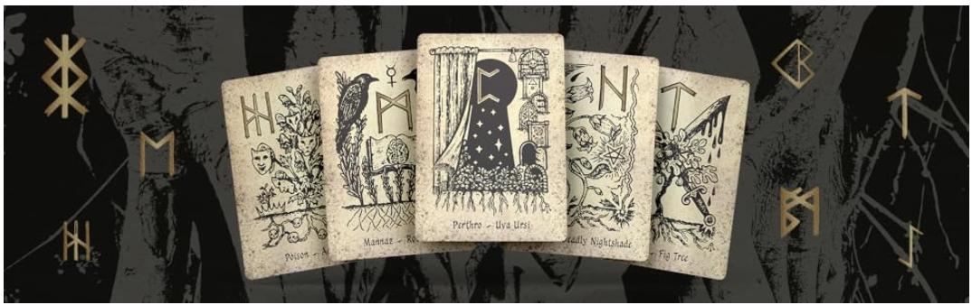 Runes and Roots Oracle Deck | Elder Futhark Runes & Plant Magic | Witchcraft n Herbal Divination Cards