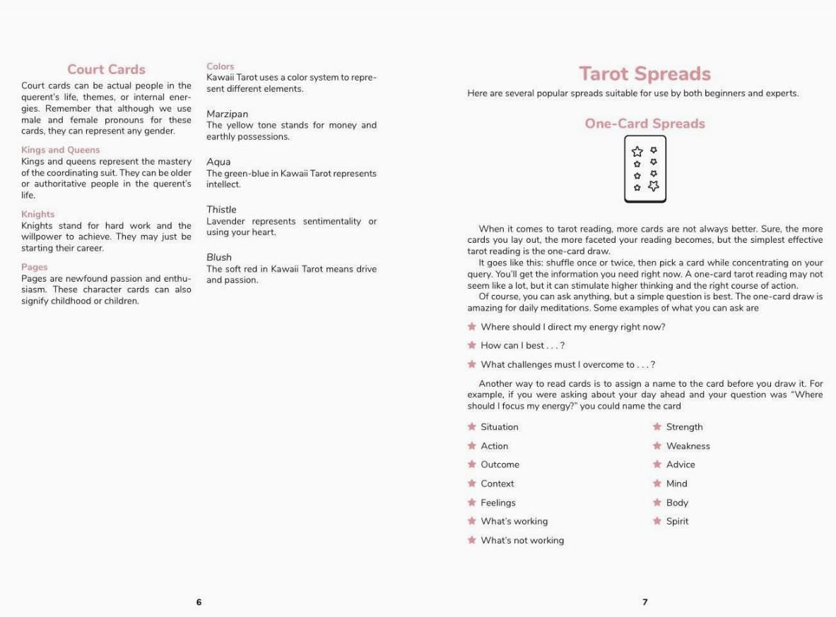 Kawaii Tarot Deck | 78 Illustrated Cards + Guidebook | Pastel Tarot for Beginners | Gift Ready