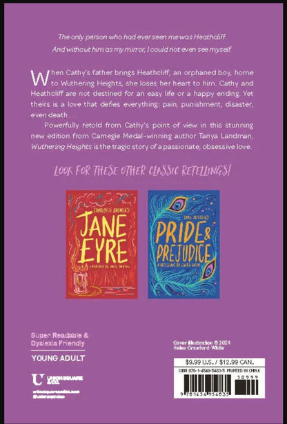 Wuthering Heights by Emily Brontë | Retelling by Tanya Landman | YA Paperback | Dyslexia Friendly Classic