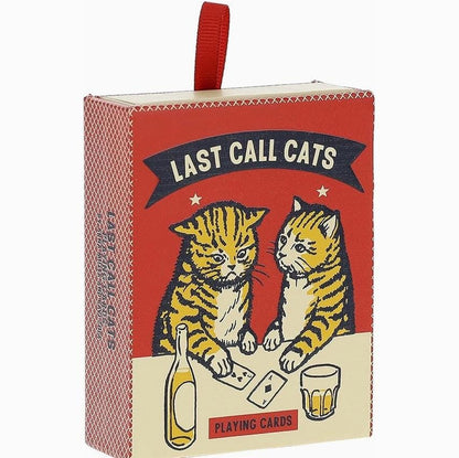 Last Call Cats Playing Cards – Funny Cat-Themed Deck, Bar Games & Party Cards, Illustrated Playing Cards