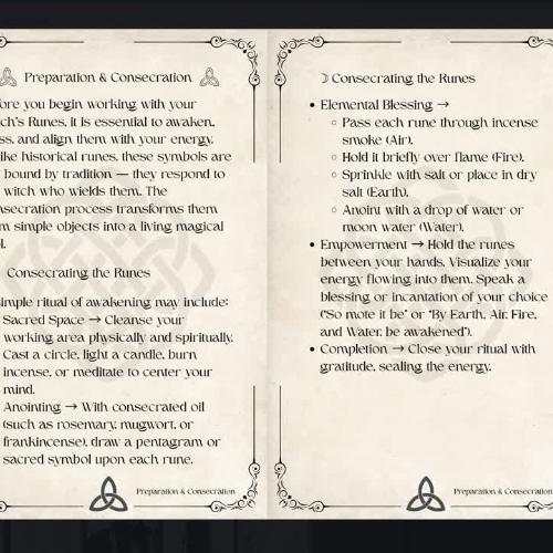 Witch’s Runes Guidebook – Digital PDF Guidebook for Divination, Ritual & Witchcraft