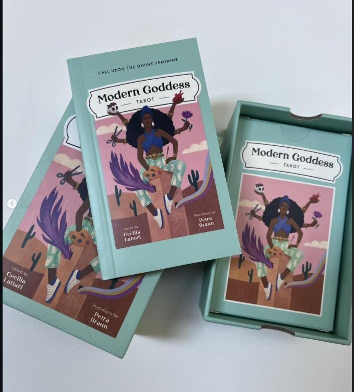Modern Goddess Tarot Deck | Divine Feminine Tarot Cards | 78 Cards + Guidebook | Feminine Power Deck