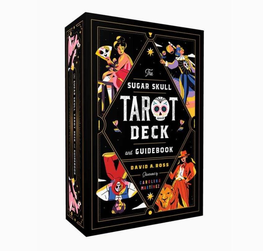 Sugar Skull Tarot Deck & Guidebook | Dia de Muertos Inspired Tarot | Intuitive Divination Cards