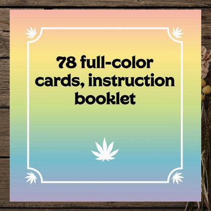 Pot Tarot Deck – 78 Cannabis-Inspired Cards with Guidebook | Modern, Playful Divination Deck