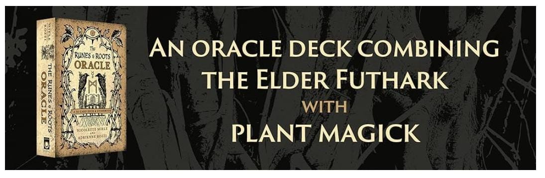 Runes and Roots Oracle Deck | Elder Futhark Runes & Plant Magic | Witchcraft n Herbal Divination Cards