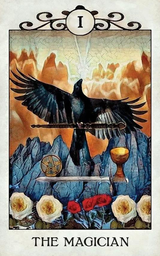 Crow Tarot – Original 78-Card Deck with Guidebook – Raven & Crow Symbolism, Rider-Waite Inspired
