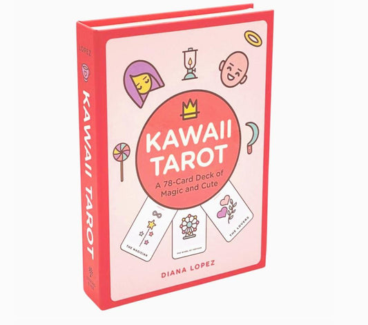 Kawaii Tarot Deck | 78 Illustrated Cards + Guidebook | Pastel Tarot for Beginners | Gift Ready