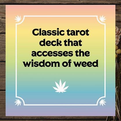 Pot Tarot Deck – 78 Cannabis-Inspired Cards with Guidebook | Modern, Playful Divination Deck