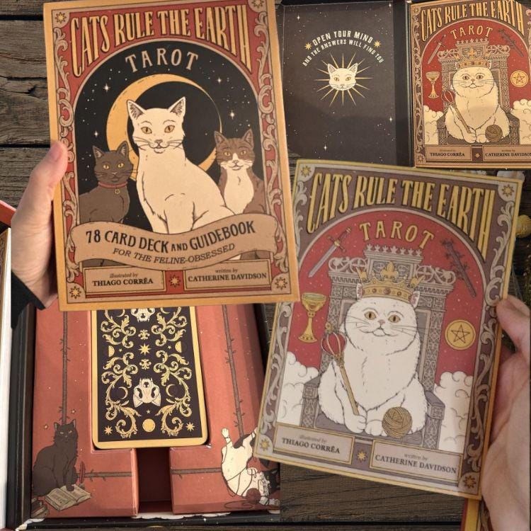 Cats Rule the Earth Tarot Deck | 78-Card Cat Tarot with Guidebook | New Edition