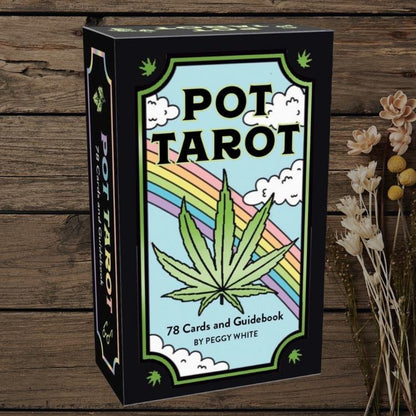 Pot Tarot Deck – 78 Cannabis-Inspired Cards with Guidebook | Modern, Playful Divination Deck