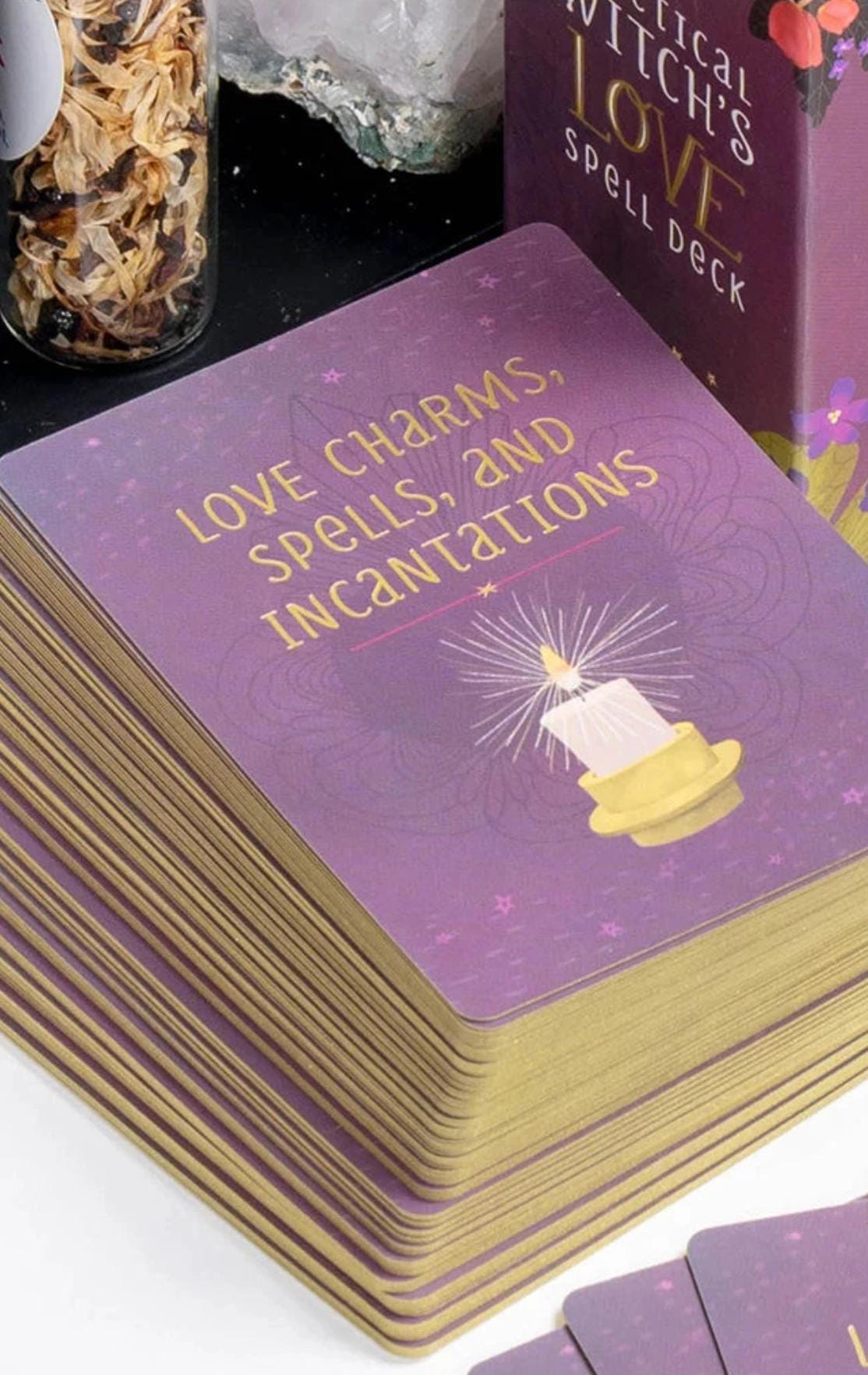 Practical Witch’s Love Spell Deck – 100 Rituals for Passion, Romance & Desire
