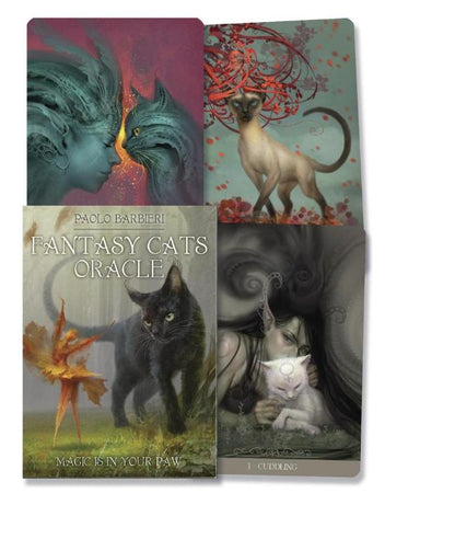 Barbieri Fantasy Cats Oracle – 23-Card Oracle Deck + Guidebook | Paolo Barbieri | Lo Scarabeo