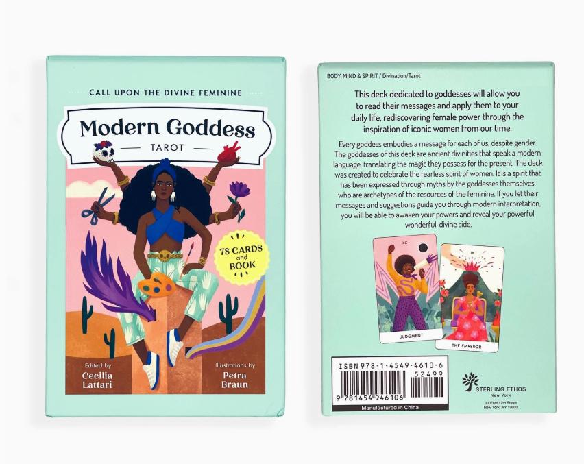 Modern Goddess Tarot Deck | Divine Feminine Tarot Cards | 78 Cards + Guidebook | Feminine Power Deck