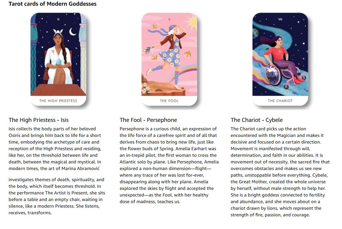 Modern Goddess Tarot Deck | Divine Feminine Tarot Cards | 78 Cards + Guidebook | Feminine Power Deck