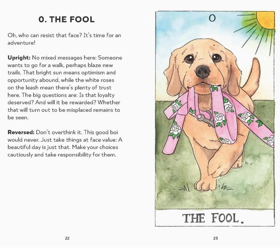 Dog Tarot Deck – Classic Tarot Cards with Dog-Themed Illustrations, 78 Cards & Guidebook