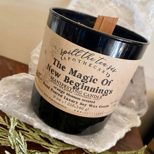 Magic of New Beginnings Intention Candle | Road Opener & Manifestation Soy Wax Candle