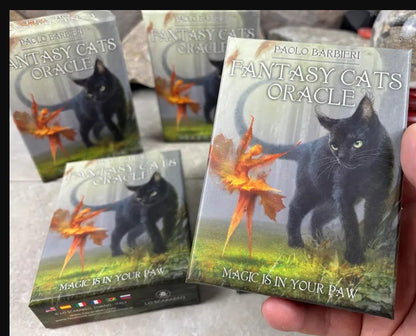 Barbieri Fantasy Cats Oracle – 23-Card Oracle Deck + Guidebook | Paolo Barbieri | Lo Scarabeo