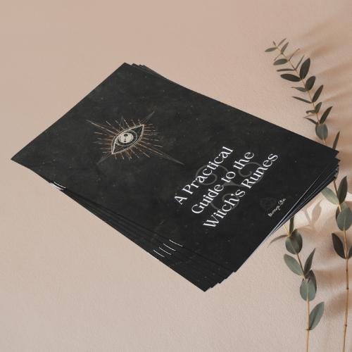 Witch’s Runes Guidebook – Digital PDF Guidebook for Divination, Ritual & Witchcraft