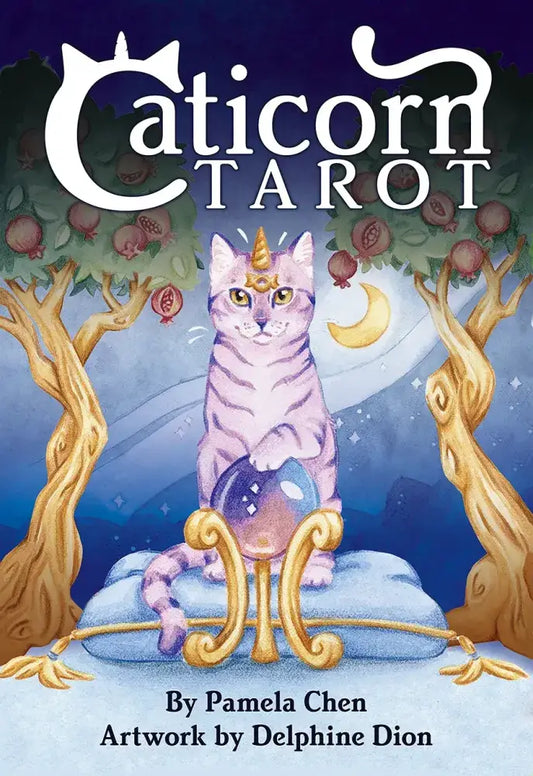 Caticorn Tarot Deck – Whimsical Cat Unicorn Tarot Cards with Guidebook | Magical Divination Deck