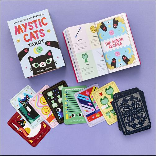 Mystic Cats Tarot – 78 Card Deck + Guidebook | Cat Tarot Cards for Intuition, Divination & Self-Care