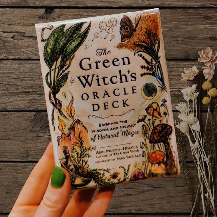 The Green Witch’s Oracle Deck – With Physical Guidebook – Earth-Based Wisdom & Natural Magic