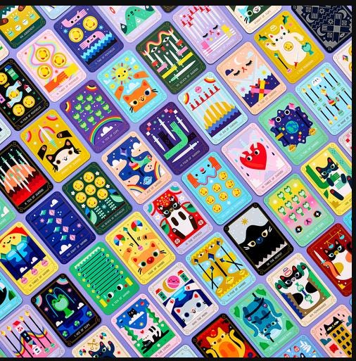 Mystic Cats Tarot – 78 Card Deck + Guidebook | Cat Tarot Cards for Intuition, Divination & Self-Care