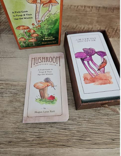 Mushroom Spotter’s Deck – Oracle Cards | Fungi Field Guide | Nature Wisdom Cards | Illustrated Deck