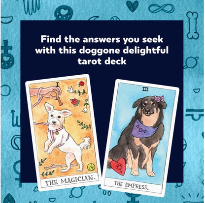 Dog Tarot Deck – Classic Tarot Cards with Dog-Themed Illustrations, 78 Cards & Guidebook