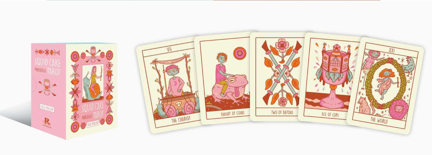 Squid Cake Marseille Tarot Deck | Whimsical & Colorful Tarot Cards