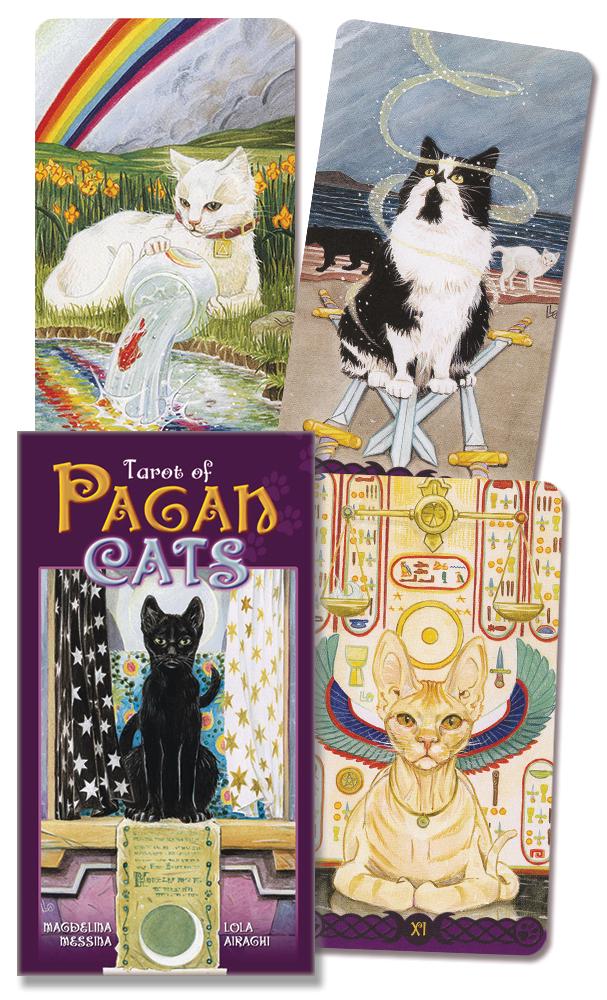Tarot of Pagan Cats – Classic & Mini Editions | Mystical Feline Tarot Deck by Lo Scarabeo