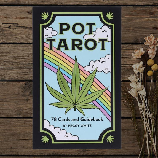 Pot Tarot Deck – 78 Cannabis-Inspired Cards with Guidebook | Modern, Playful Divination Deck