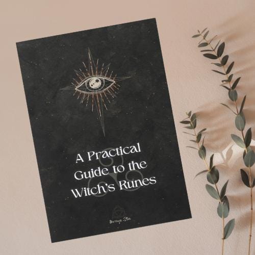 Witch’s Runes Guidebook – Digital PDF Guidebook for Divination, Ritual & Witchcraft