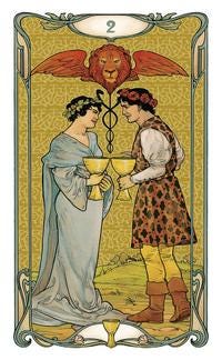Golden Art Nouveau Tarot – Deck, Grand Trumps & Mini | Gold Foil Art Nouveau Tarot | Lo Scarabeo