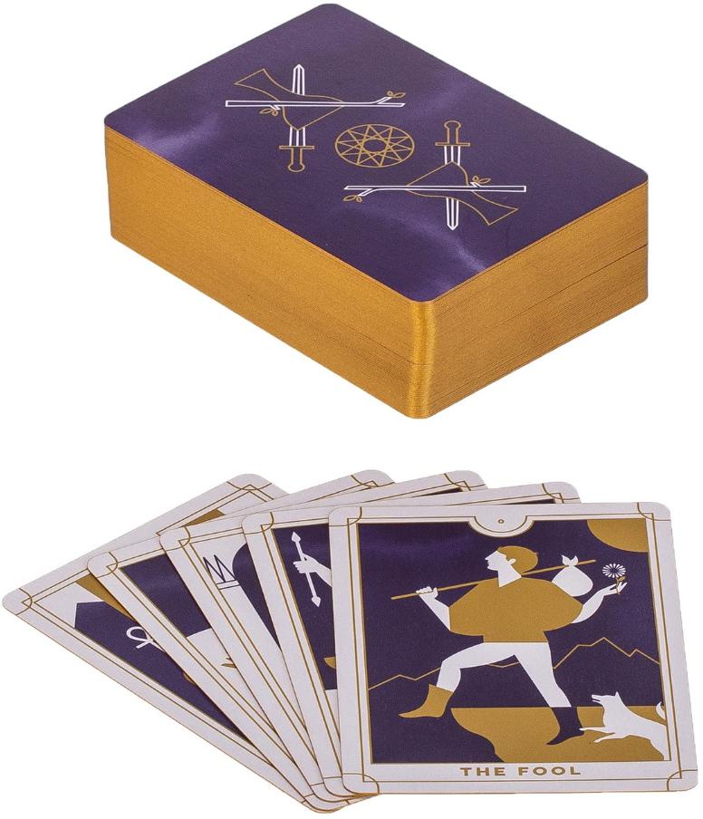 Everyday Tarot Mini Deck | 78 Illustrated Cards + Guidebook | Travel Size Tarot | Beginner Friendly