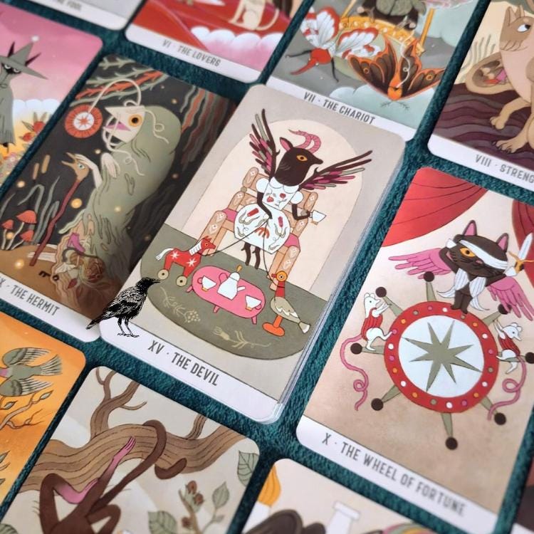 Wicked Moon Tarot – Dark Seasonal Witch Tarot Deck with Guidebook | Sabbats & Lunar Magic