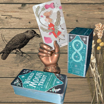 Wicked Moon Tarot – Dark Seasonal Witch Tarot Deck with Guidebook | Sabbats & Lunar Magic