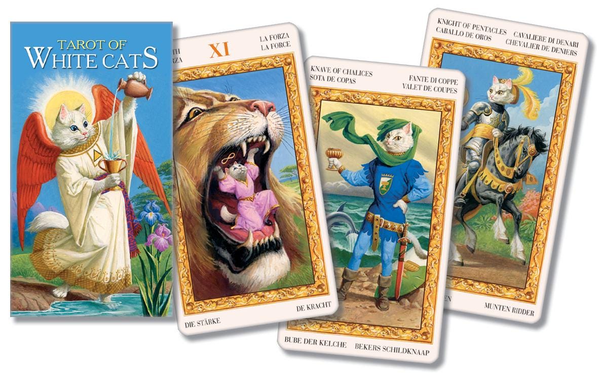 Tarot of White Cats Series – Classic and Mini Tarot Deck Rider-Waite | Lo Scarabeo