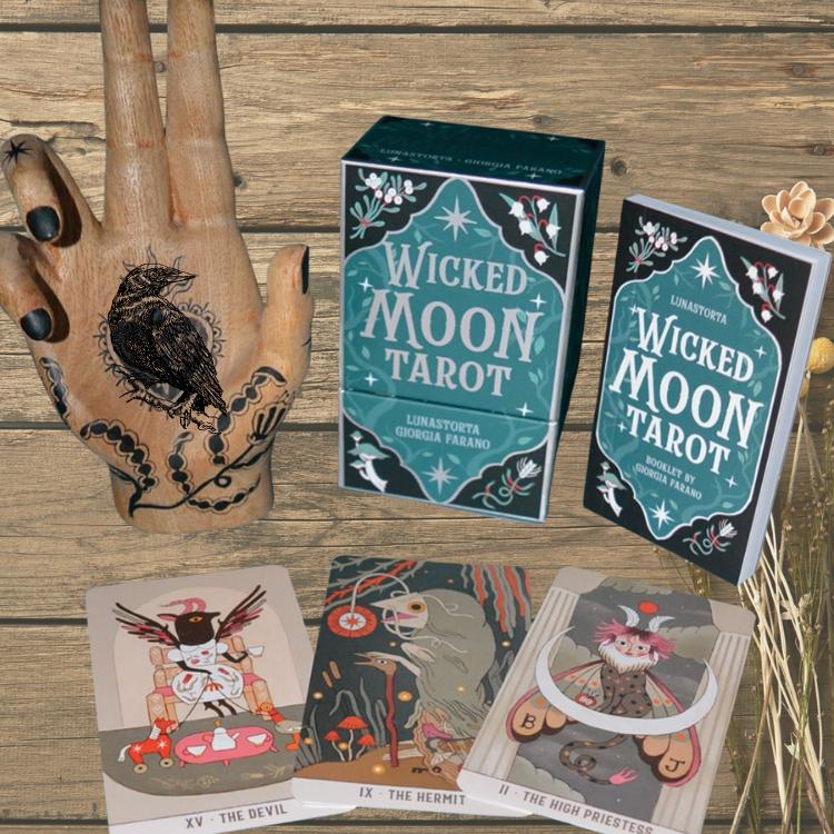 Wicked Moon Tarot – Dark Seasonal Witch Tarot Deck with Guidebook | Sabbats & Lunar Magic